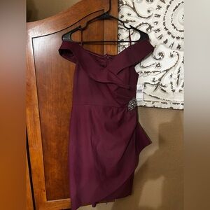 Burgundy cocktail dress